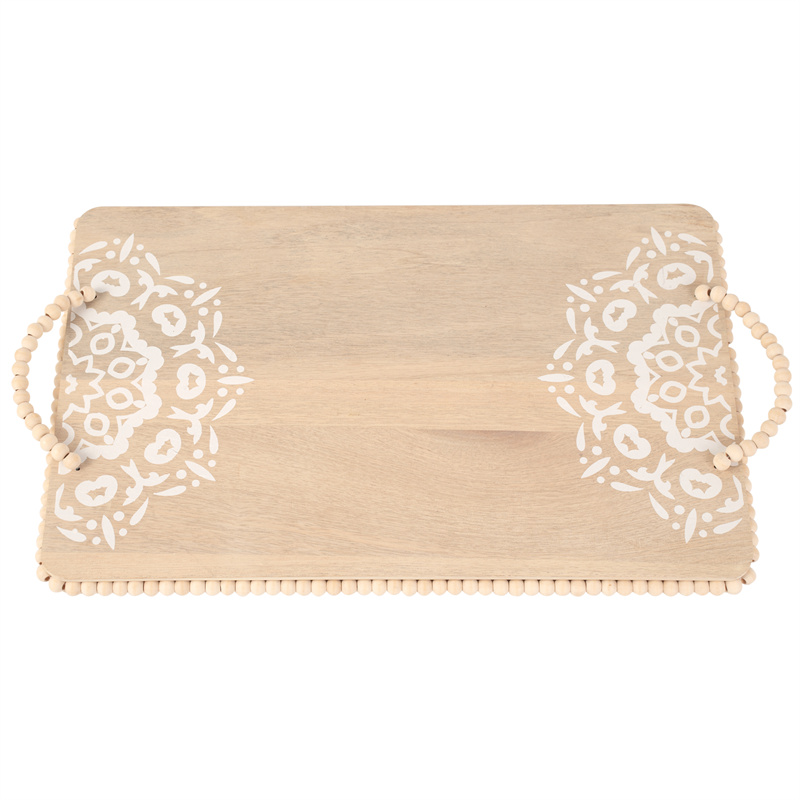 Suncha Rectangle Mango wood Tray with Handle