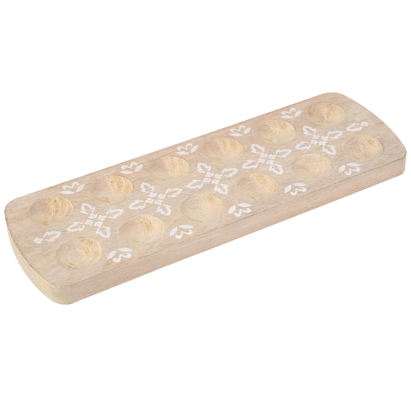 Suncha Rectangular Mango Wood Egg Board with Silk Print Design
